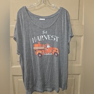 Maurices Fall Harvest Truck Graphic Short Sleeve Tshirt GUC Size: 3X